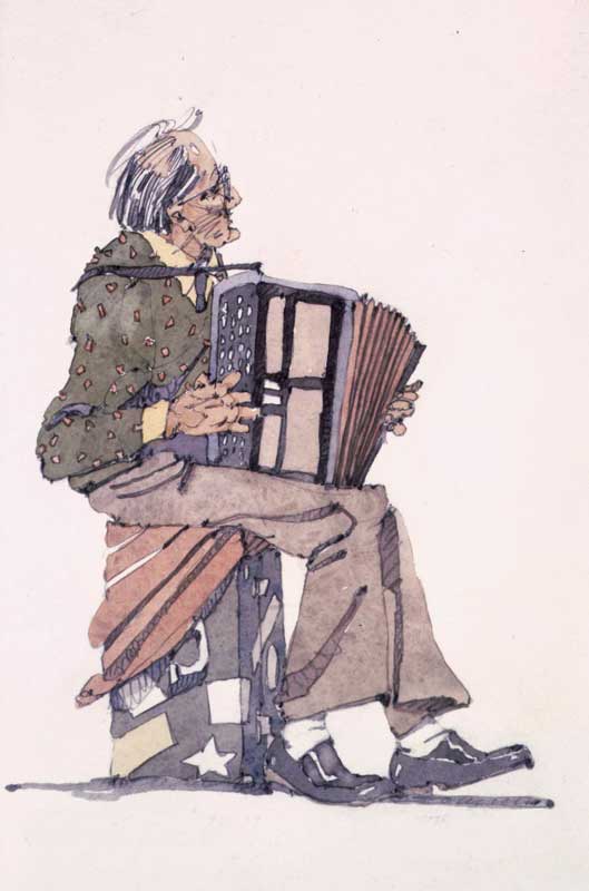 Accordion Player by Eddie Flotte