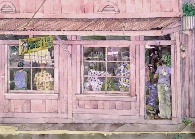 Auggie's Pool Room by Eddie Flotte
