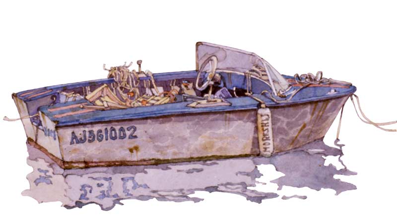 Boat in Propriano by Eddie Flotte