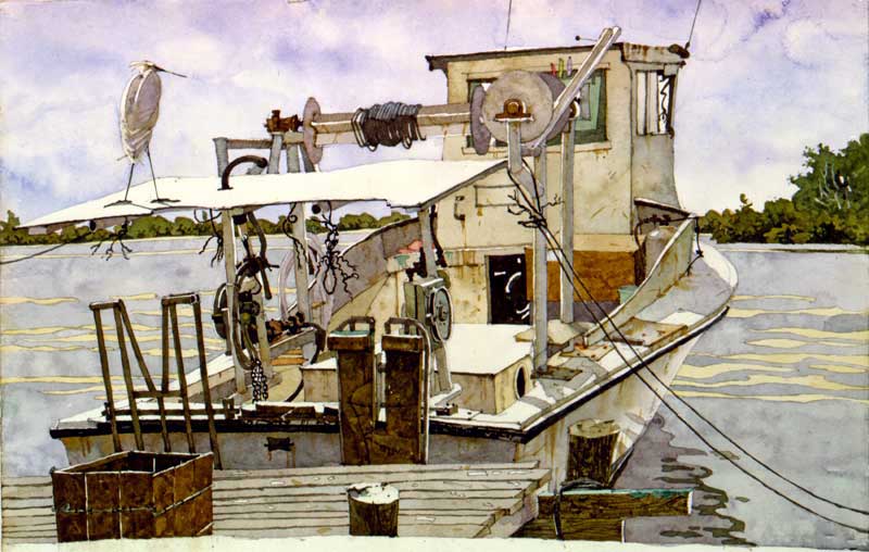Crabbing Boat at Blackburn Point by Eddie Flotte