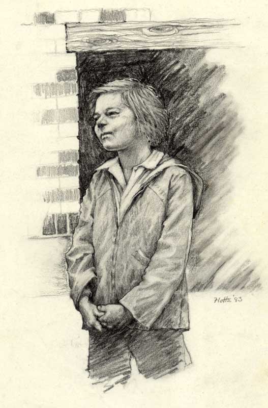 Girl at the Barn by Eddie Flotte