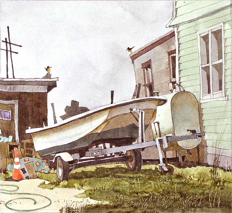 Gray Day In Strathmere by Eddie Flotte