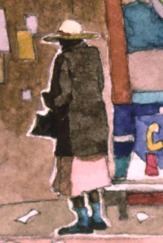 Lady in a Brown Sweater Venice Beach by Eddie Flotte