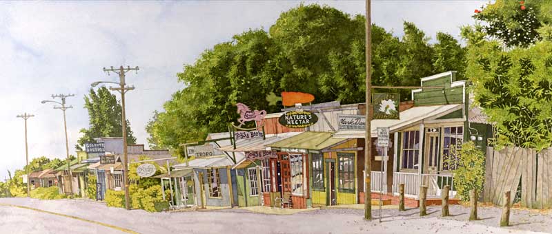 Makawao Town by Eddie Flotte
