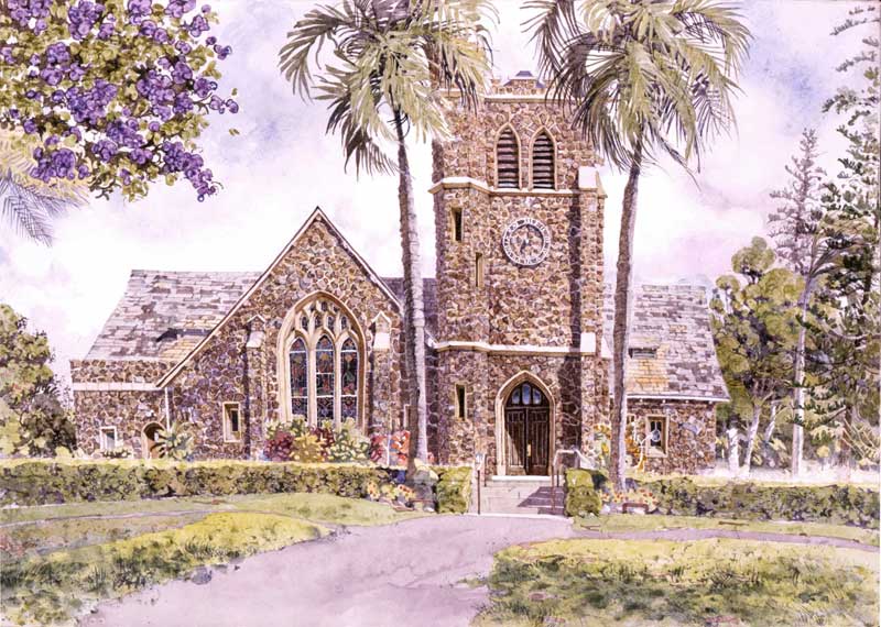 Makawao Union Church by Eddie Flotte