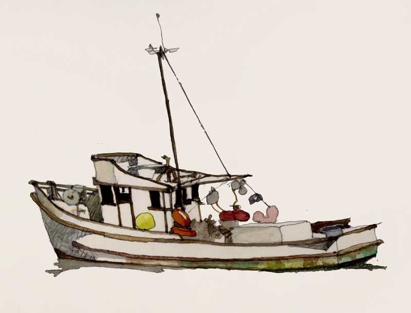 Monterey Fishing Boat by Eddie Flotte