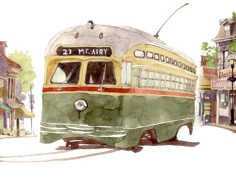 Mt. Airy Trolly by Eddie Flotte