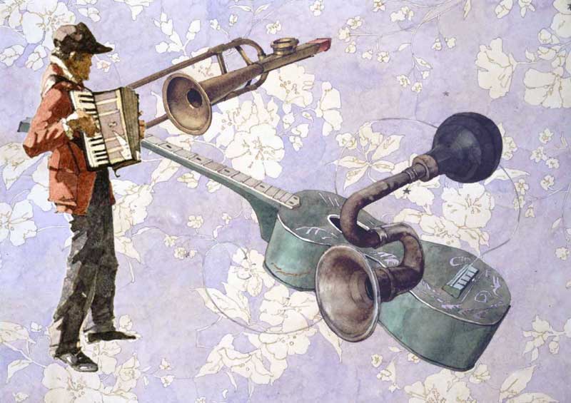 Norma's Closet with Accordion Player by Eddie Flotte
