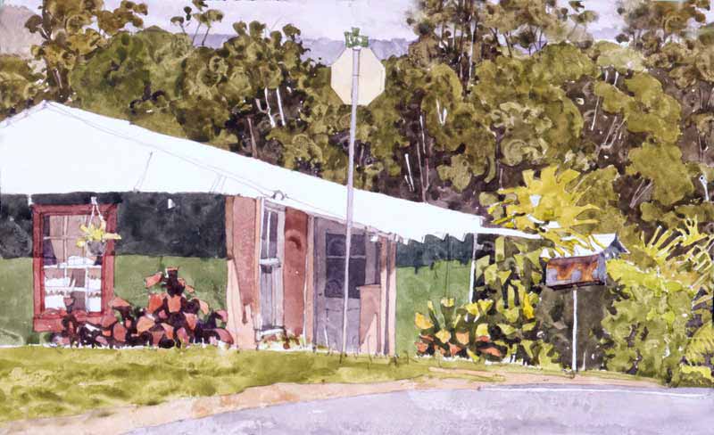Pink Porch Bungalow by Eddie Flotte