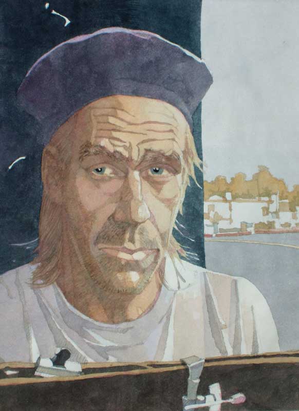 Self Portrait in a Beret by Eddie Flotte