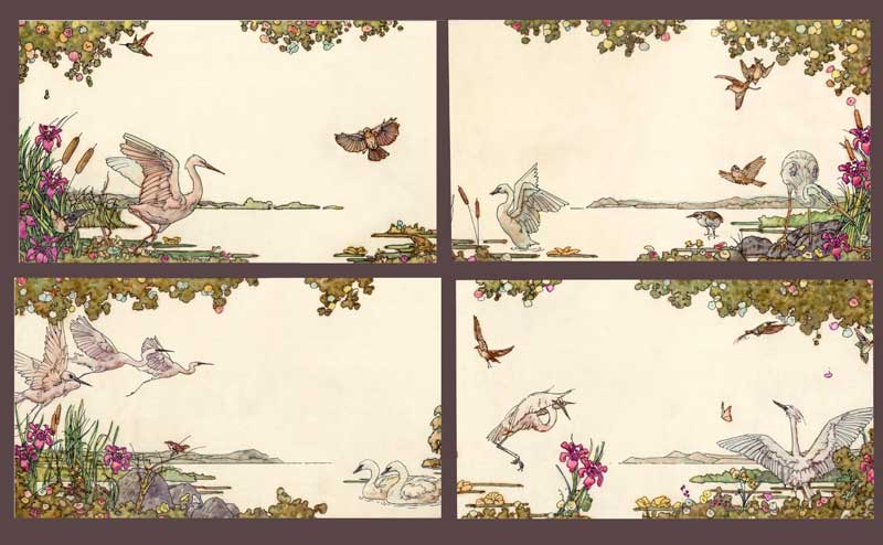 Sketches for a Mural on Mirror by Eddie Flotte