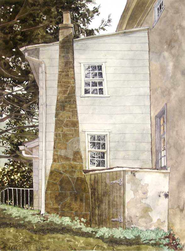 Stone Chimney At Kuerner's by Eddie Flotte