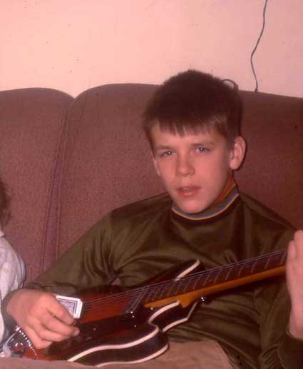 Eddie and his Teisco Del Ray Guitar