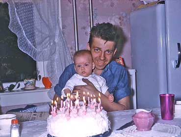 Eddie's Father with his Birthday Cake