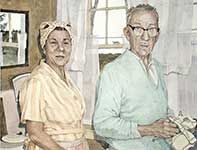 A Bit About Ed and Norma Painting by Eddie Flotte: A Bit About Ed and Norma