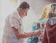 A Bit About Phoebe Painting by Eddie Flotte: A Bit About Phoebe