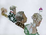 A Captive Audience Painting by Eddie Flotte: A Captive Audience