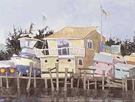 Across the Margate Bridge Painting by Eddie Flotte: Across the Margate Bridge
