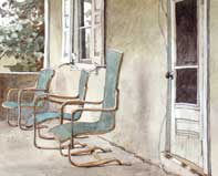 Across The Porch Painting by Eddie Flotte: Across The Porch