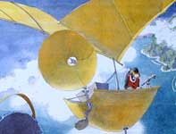 A Most Adventurous Dairy Cow 11 Painting by Eddie Flotte: A Most Adventurous Dairy Cow 11