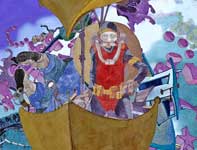 A Most Adventurous Dairy Cow 13 Painting by Eddie Flotte: A Most Adventurous Dairy Cow 13