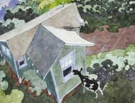 A Most Adventurous Dairy Cow 22 Painting by Eddie Flotte: A Most Adventurous Dairy Cow 22