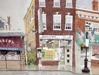 Ambler News Agency Painting by Eddie Flotte: Ambler News Agency