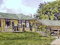 Ambler Train Station Painting by Eddie Flotte: Ambler Train Station
