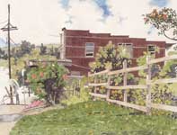 An Artist Painting Makawao Painting by Eddie Flotte: An Artist Painting Makawao