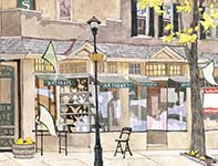 Antiques On The Hill Painting by Eddie Flotte: Antiques On The Hill