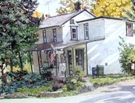 Arcola Post Office Painting by Eddie Flotte: Arcola Post Office