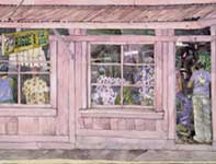 Auggie's Pool Room Painting by Eddie Flotte: Auggie's Pool Room