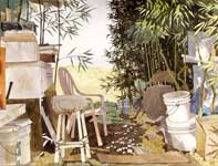 Bamboo Studio Painting by Eddie Flotte: Bamboo Studio