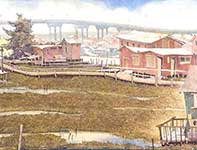 Bridge To Yesterday Painting by Eddie Flotte: Bridge To Yesterday