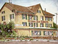 Broadaxe Tavern Painting by Eddie Flotte: Broadaxe Tavern