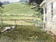 By Kuerner's Kitchen Window Painting by Eddie Flotte: By Kuerner's Kitchen Window