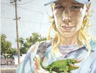 Chameleon John Painting by Eddie Flotte: Chameleon John