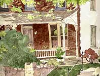 Chestnut Hill Porch Painting by Eddie Flotte: Chestnut Hill Porch