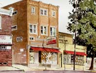 Deck's Hardware Ambler Painting by Eddie Flotte: Deck's Hardware Ambler