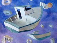 Dream Boats Painting by Eddie Flotte: Dream Boats