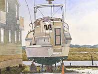 Dry Docked Off Margate Painting by Eddie Flotte: Dry Docked Off Margate