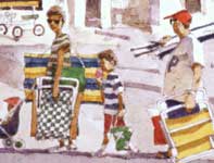 Eighth and Atlantic Detail Painting by Eddie Flotte: Eighth and Atlantic Detail