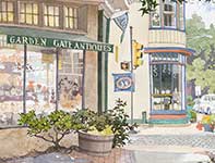 Garden Gate Antiques Painting by Eddie Flotte: Garden Gate Antiques