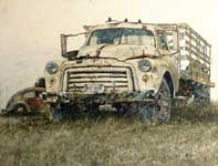GMC Truck Painting by Eddie Flotte: GMC Truck