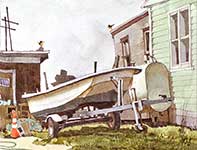 Gray Day In Strathmere Painting by Eddie Flotte: Gray Day In Strathmere