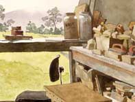 Grinding Corner Painting by Eddie Flotte: Grinding Corner