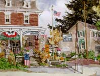 Halloween In Skippack, PA Painting by Eddie Flotte: Halloween In Skippack, PA