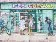 Ices, Creams, and Dreams Painting by Eddie Flotte: Ices, Creams, and Dreams