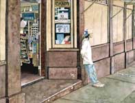 Komoda's Bakery Painting by Eddie Flotte: Komoda's Bakery