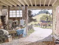 Looking Out From The Barn Painting by Eddie Flotte: Looking Out From The Barn